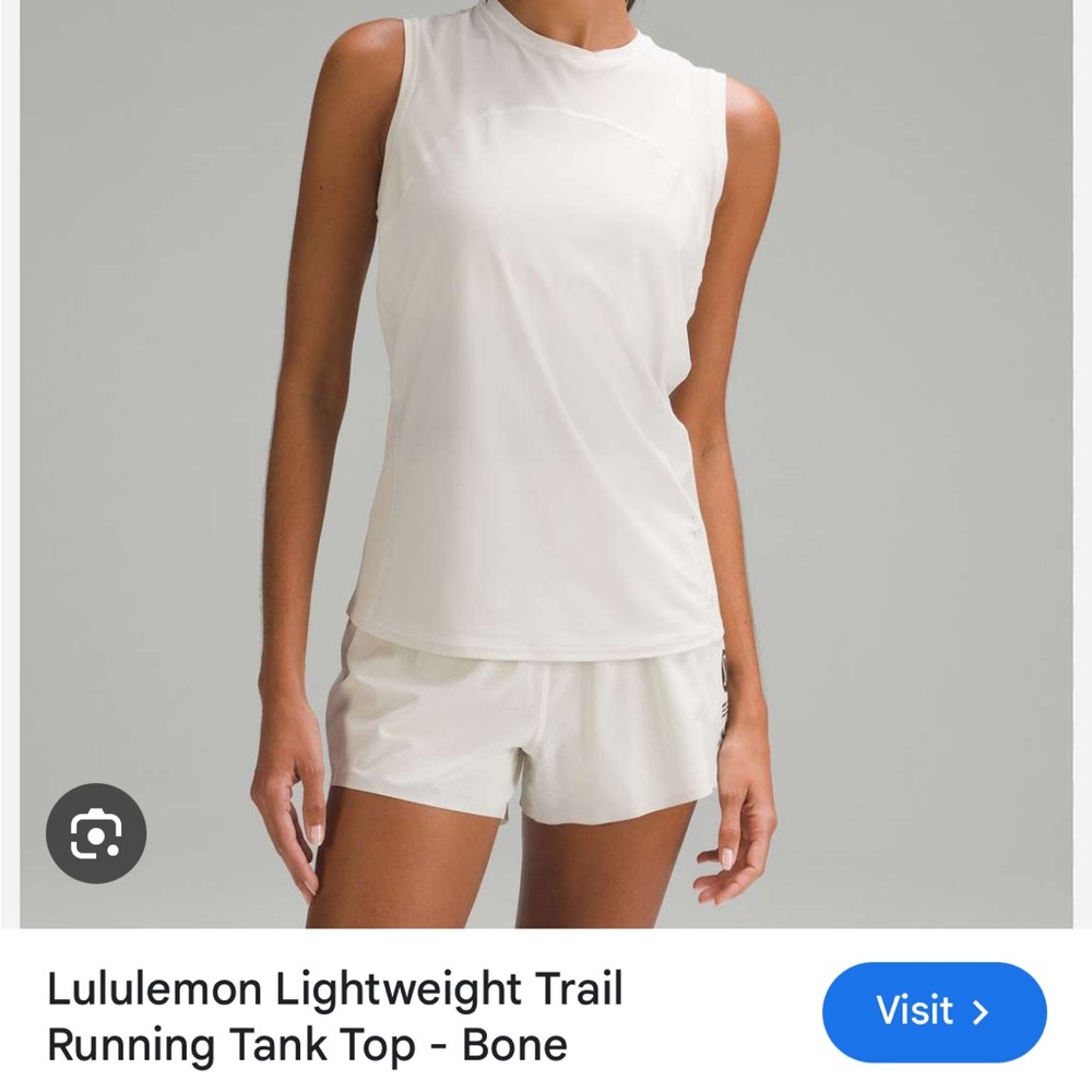 lululemon athletica Sleeveless Performance Tank Top - Bone/Off-White